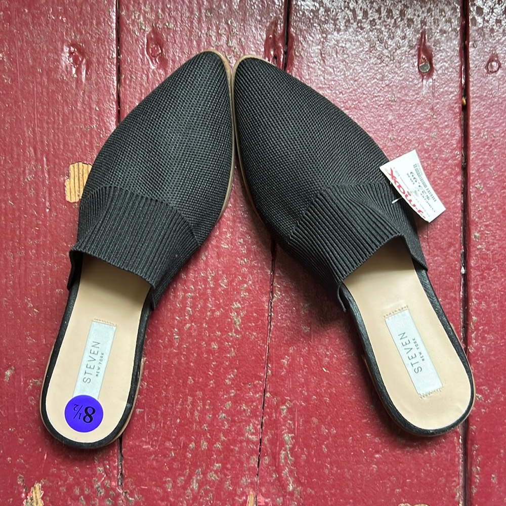 Steven New York fabric slide mules